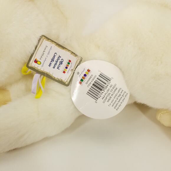 Aurora Shimmer Unicorn Cream Plush Stuffed Animal Toy Glitter Fur NO Sound - Picture 7 of 11